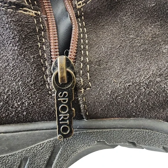 Sporto Ellie Waterproof Winter Boots Suede‎ Leather with Zipper 8.5M - Picture 8 of 12